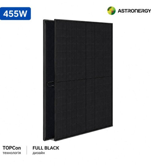 Солнечная панель Astronergy ASTRO N7s 455W CHSM48RN(DG)(BLH)/F-BH (TOPCon, bifacial, Full Black)