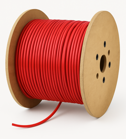 Кабель для солнечных панелей 6 мм² KBE SOLAR H1Z2Z2-K красный (Германия), 100 метров