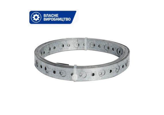 Стрічка перфорована монтажна оцинкована Loveks-K 25х0.7 мм, 25 м Стрічка перфорована монтажна оцинкована Loveks-K 25х0.7 мм, 25 м