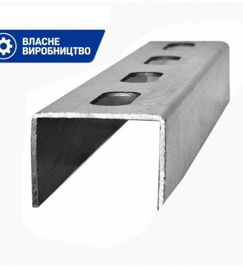 З'єднувач профілю 25×35×1,5 мм 3 м оцинкований для монтажу сонячних панелей