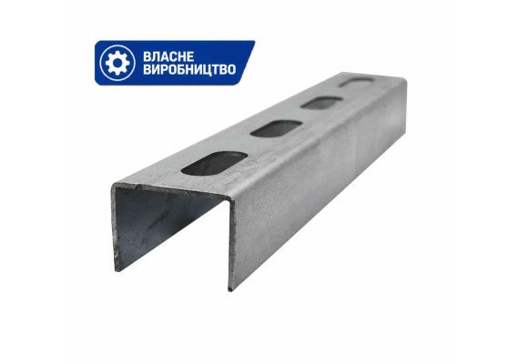 З'єднувач профілю 25×35×1,5 мм 3 м оцинкований для монтажу сонячних панелей