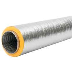Теплоизолированный гибкий воздуховод для вентиляции и кондиционирования, уменьшает теплопотери и конденсат.
