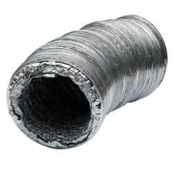 Металлизированный гибкий воздуховод для подключений и участков, где не требуется теплоизоляция.