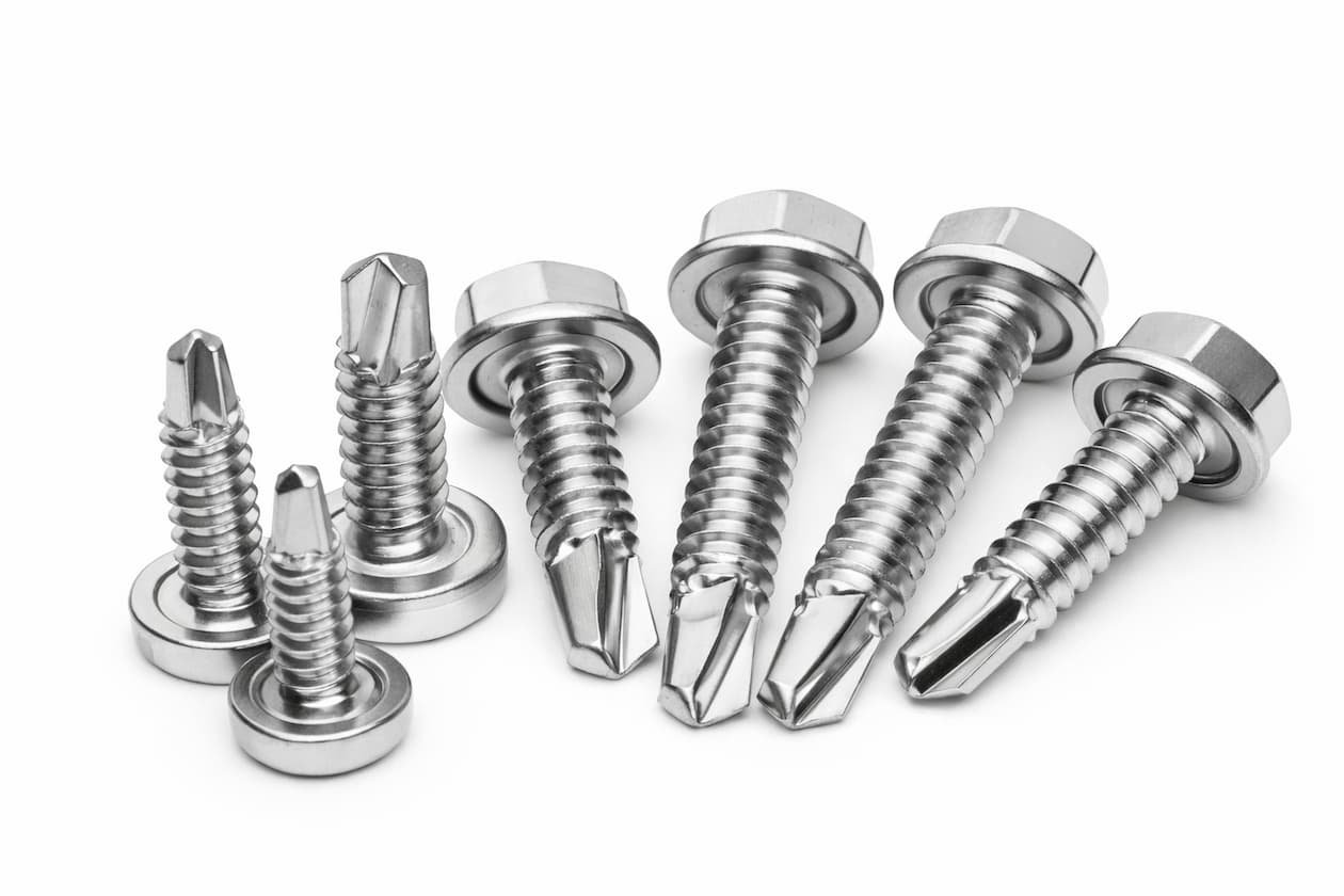 Саморезы с шестигранной головкой и сверлом, оцинкованные