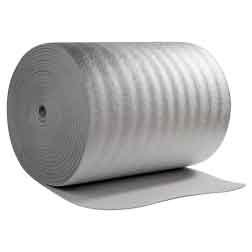 Рулонный теплоизоляционный материал с фольгой для изоляции воздуховодов и уменьшения теплопотерь.
